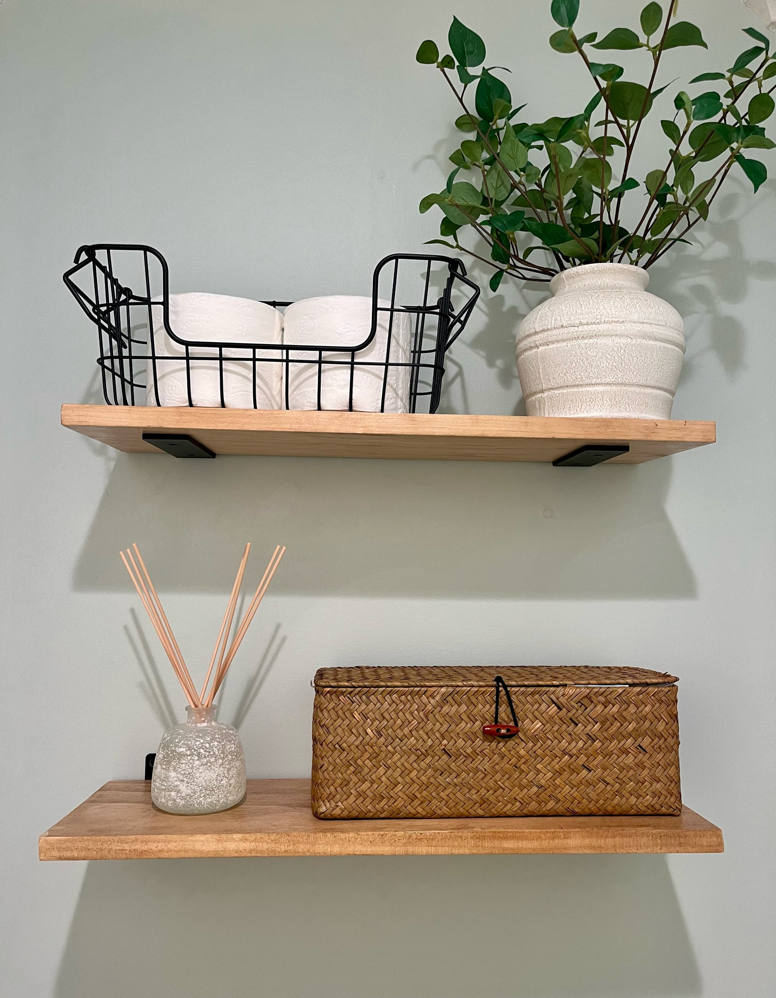 My bathroom shelf decor! 

#LTKfamily #LTKhome