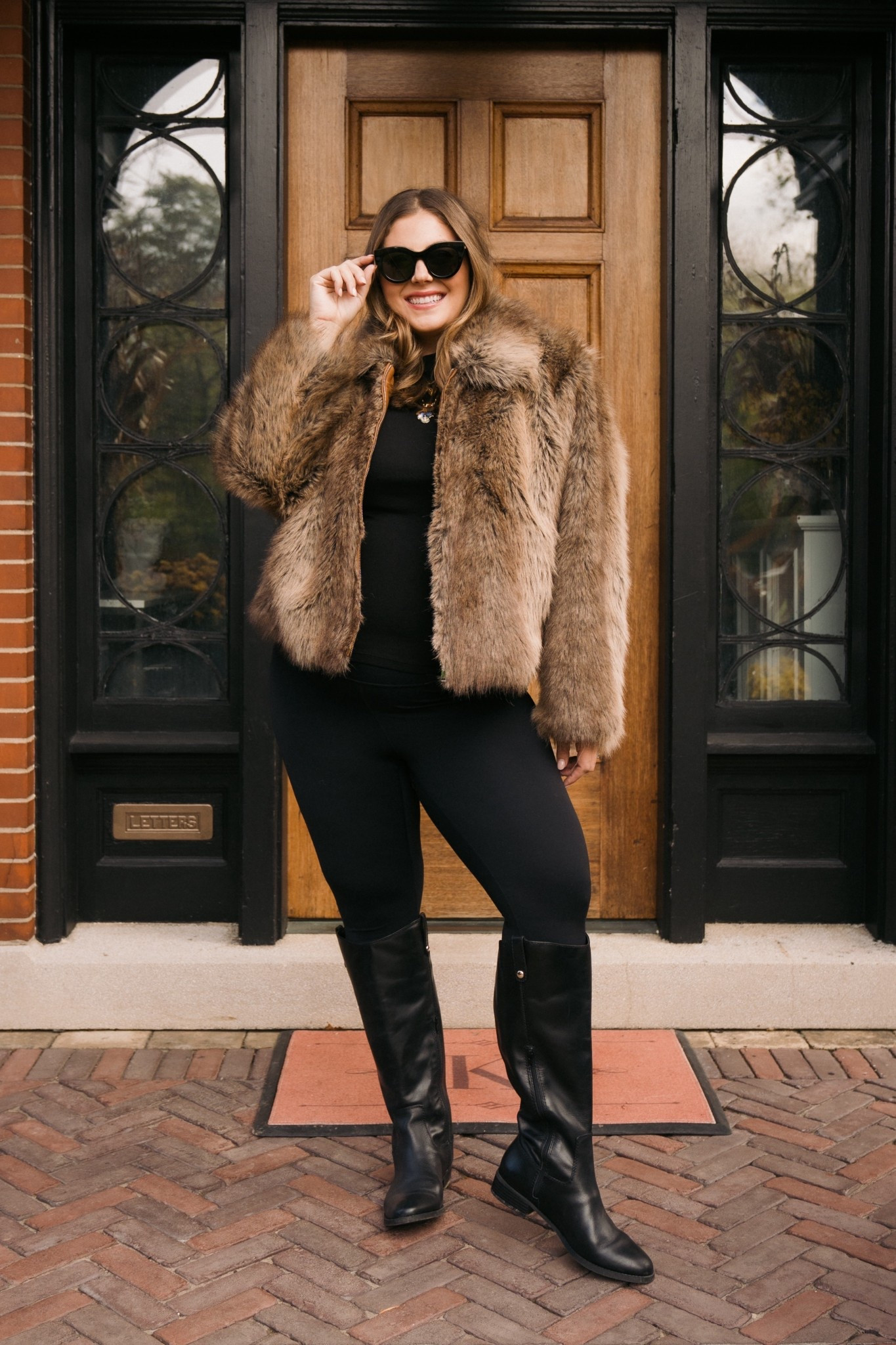 Wearing size 1X in faux fur coat, XXL in top & 1X in leggings, use CARALYN15 at Spanx. 

#LTKStyleTip #LTKSeasonal #LTKPlusSize