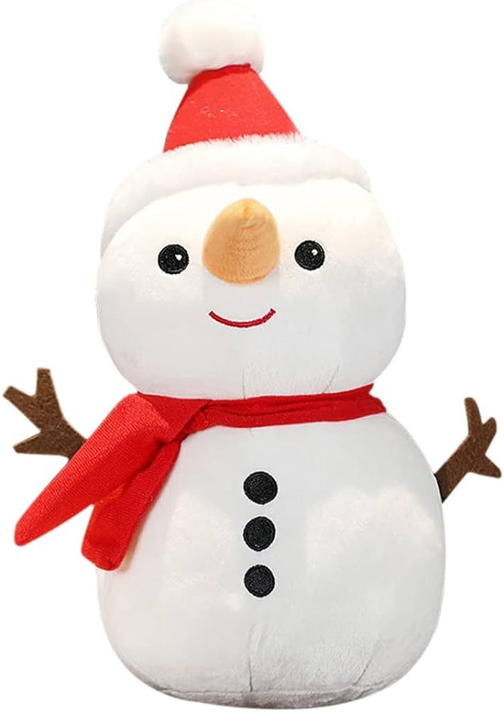 BXEBUI Christmas Plush Santa Claus Snowman Elk Doll, Christmas Plush Doll Ornament Stuffed Animal... | Amazon (US)