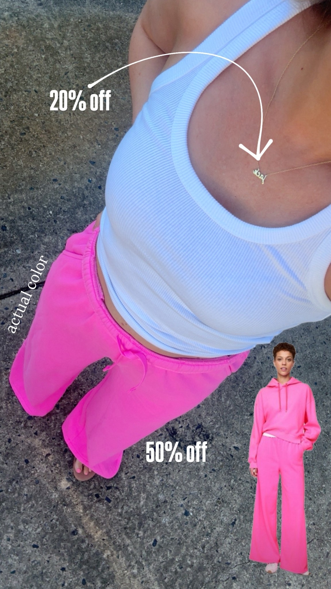 Wearing a small regular in the sweats. Wish I would’ve done petite though!

#LTKSeasonal #LTKActive #LTKSaleAlert