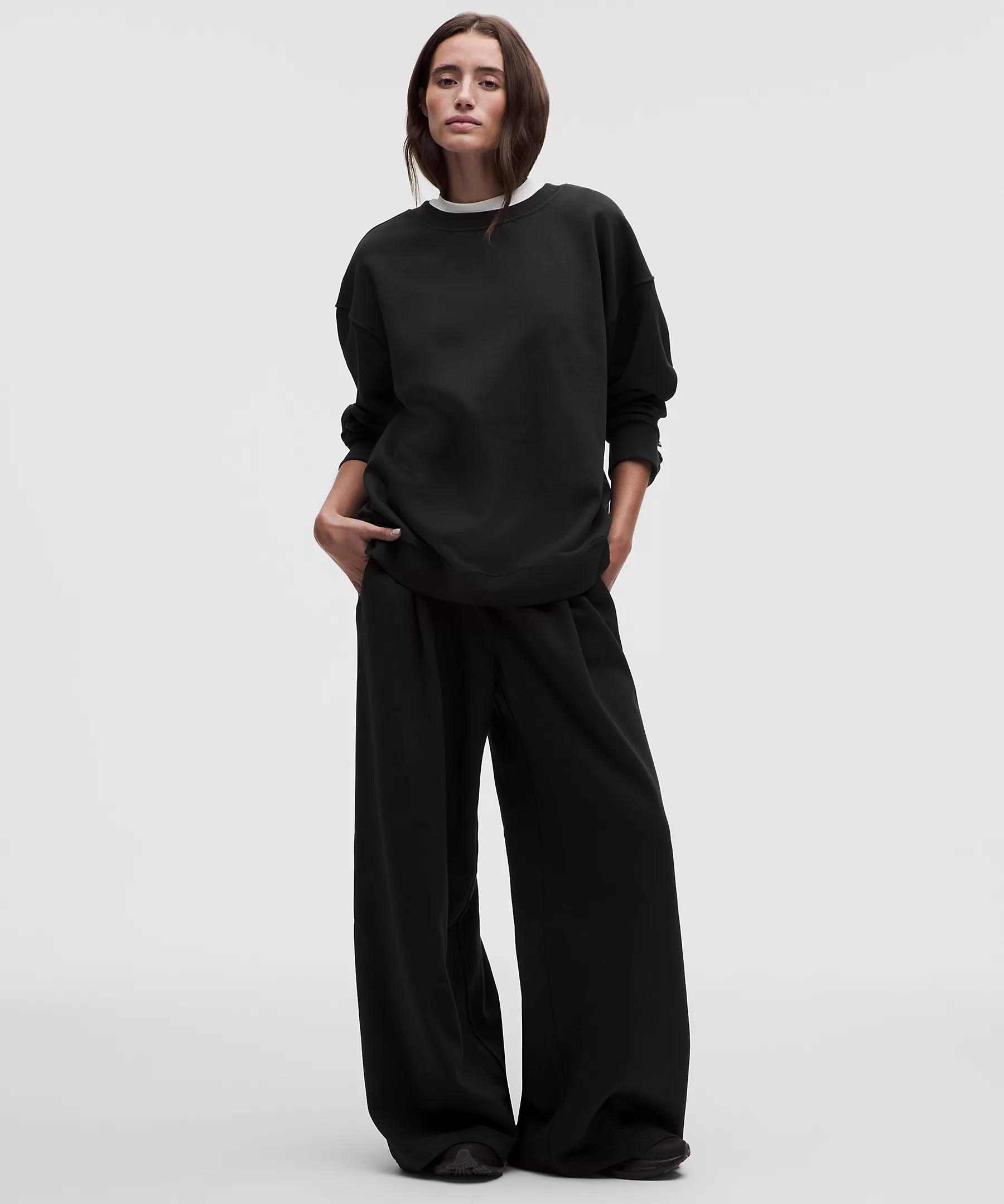French Terry Mid-Rise Wide-Leg Pant | Lululemon (US)