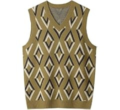 zhilifs Mens V-Neck Knitted Sweater Sleeveless Pullover Knitwear Vest Solid Plain Loose Fit All M... | Amazon (US)