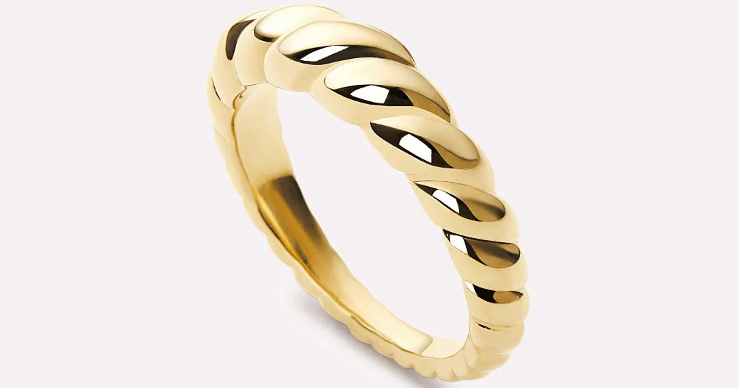 Gold Twist Ring - Rope Slim | Ana Luisa