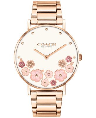 Women’s Perry Rose Gold-Tone Bracelet Tea Rose Watch 36mm | Macy's