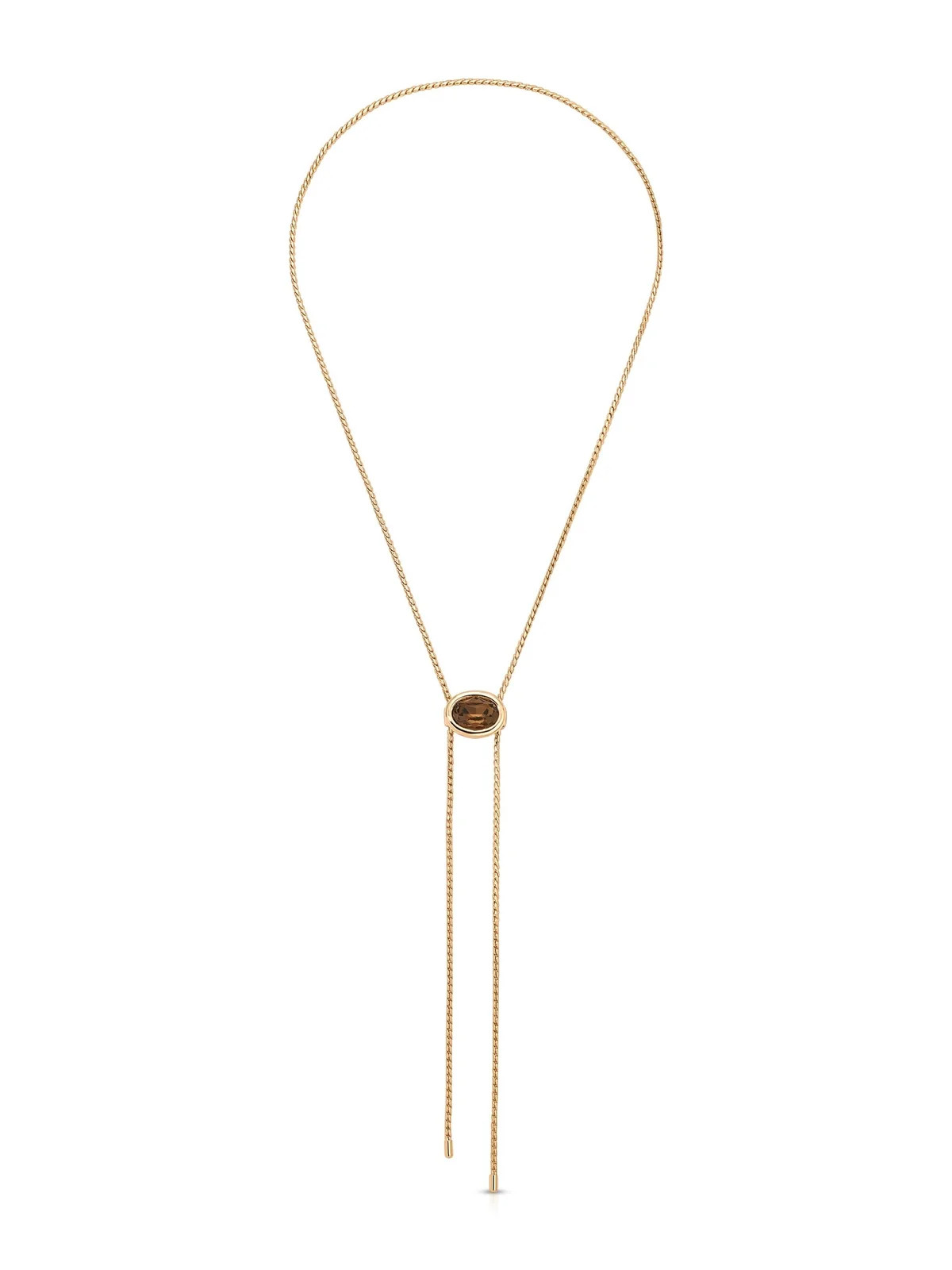 Smokey Quartz Bolo Necklace | Ettika