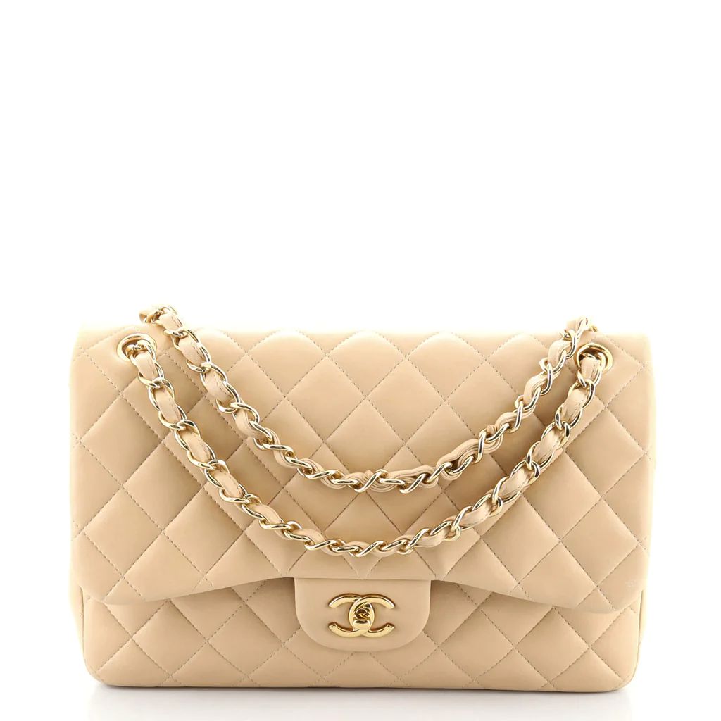 Classic Double Flap Bag Quilted Lambskin Jumbo | Rebag