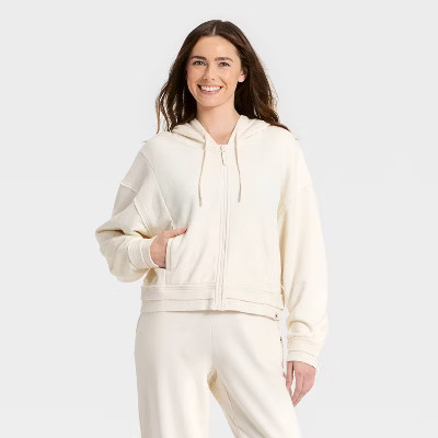 Women's French Terry Full Zip Hoodie Sweatshirt - JoyLab™ | Target