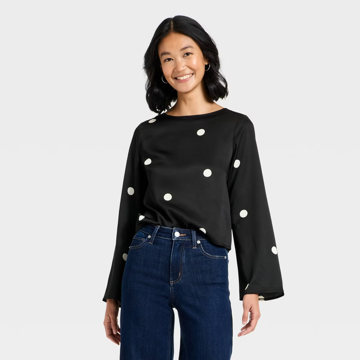 Women's Long Sleeve Satin Blouse - A New Day™ | Target