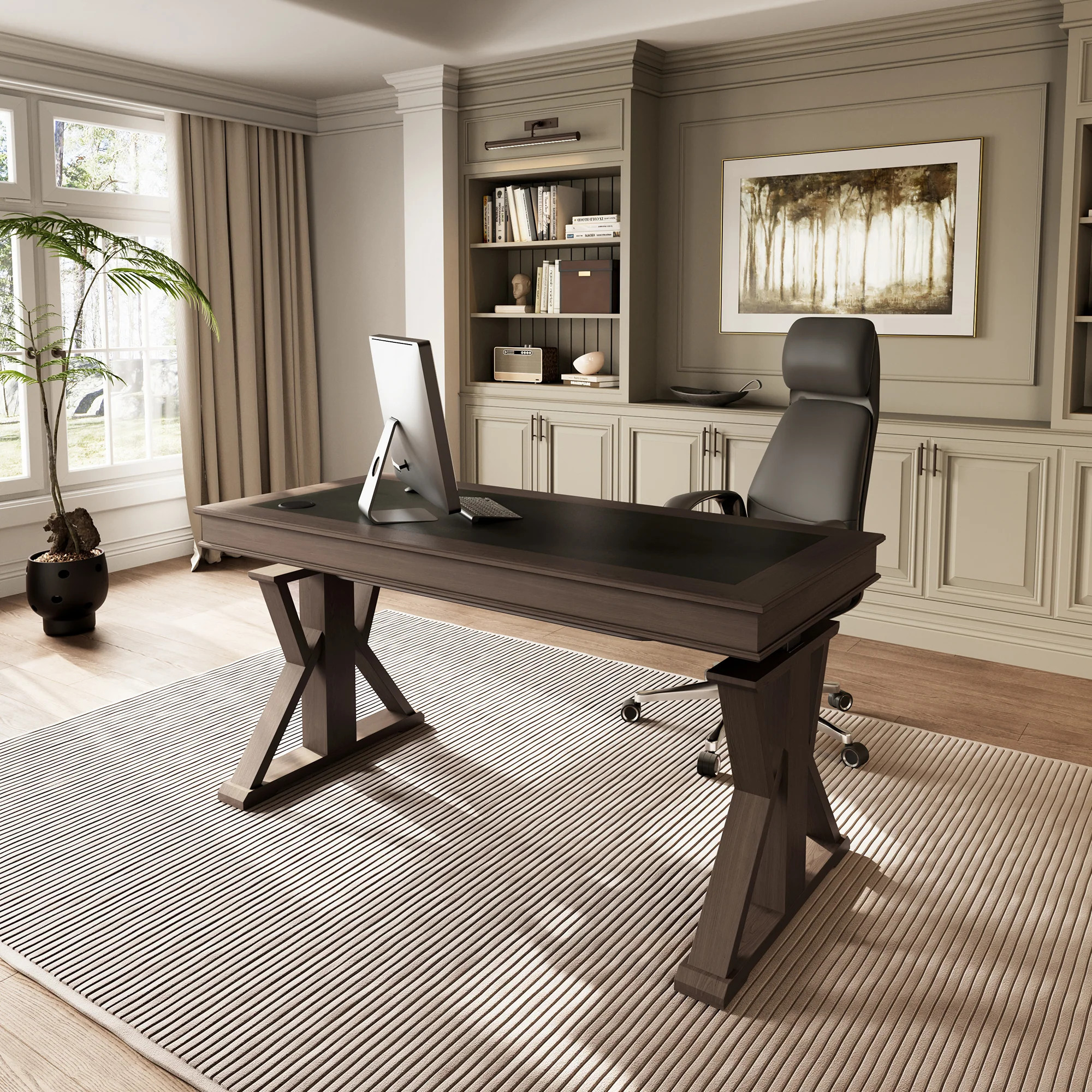 Executive Office Set: Ark X Standing Desk & Executive Office Chair - Ark X & Serene | Eureka Ergonomic