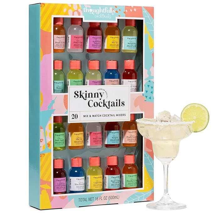 Amazon.com : Thoughtfully Cocktails, Mix and Match Skinny Cocktail Mixers in Glass Bottles, Vegan... | Amazon (US)