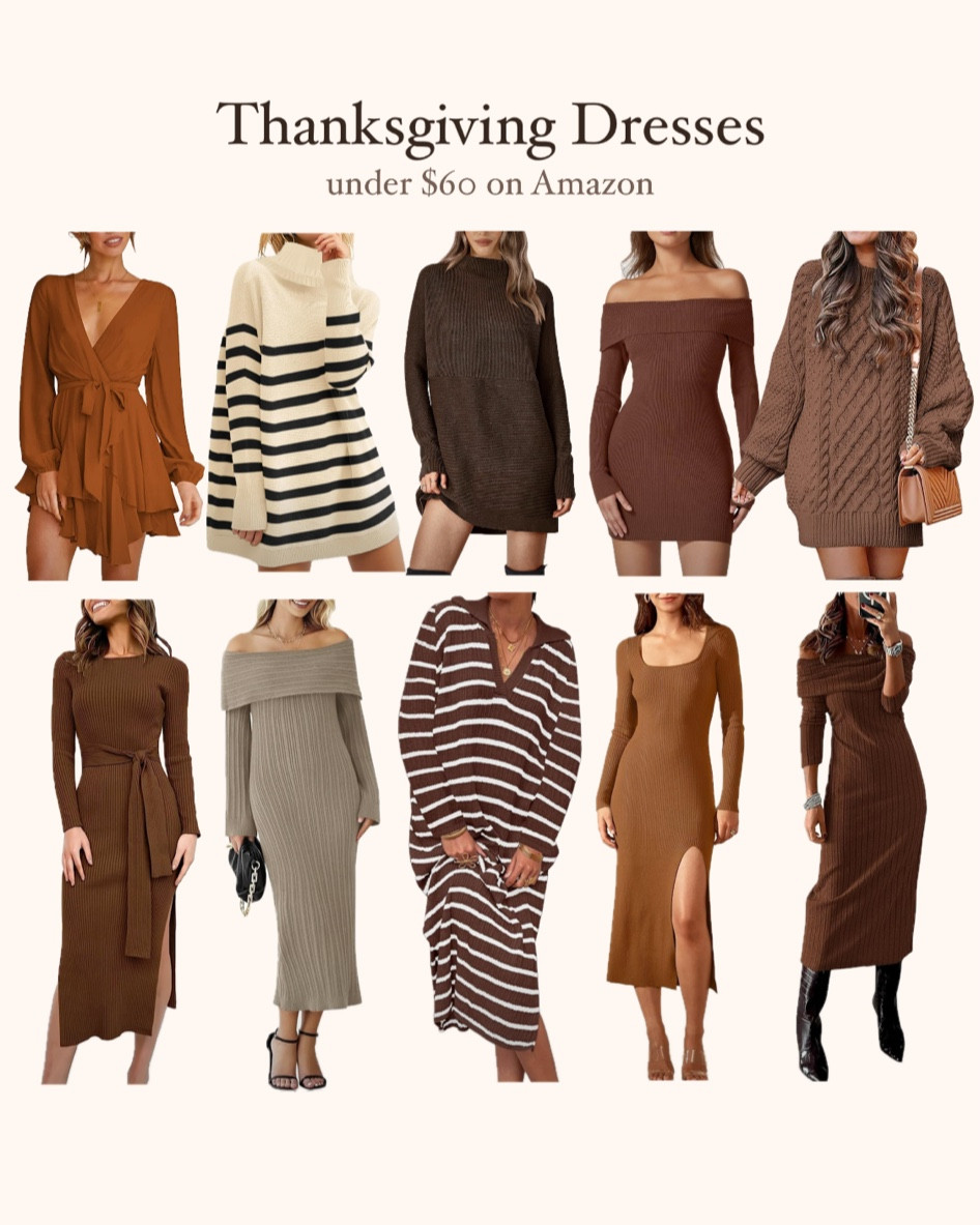 THANKSGIVING DRESSES 🦃🍂 Thanksgiving dress, fall dress, fall dresses, Family photos. family pictures, outfit for family photos, outfit for family pictures, outfits for family photos, outfits for family pictures, fall outfit, fall outfits, holiday outfit, holiday outfits, Thanksgiving outfit, Thanksgiving outfits, knit dress, knit dresses, holiday dress, holiday dresses, neutral dress, neutral dresses, Thanksgiving outfit, Thanksgiving outfits, 