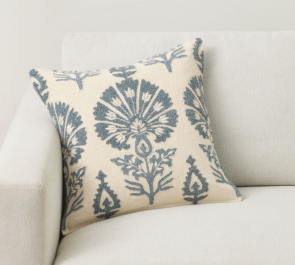 Bloom Embroidered Pillow | Pottery Barn (US)