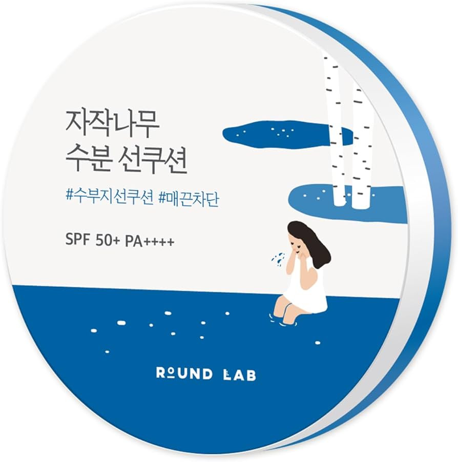 ROUND LAB Birch Juice Moisturizing Sun Cushion SPF 50+ PA++++ 15g | Amazon (US)