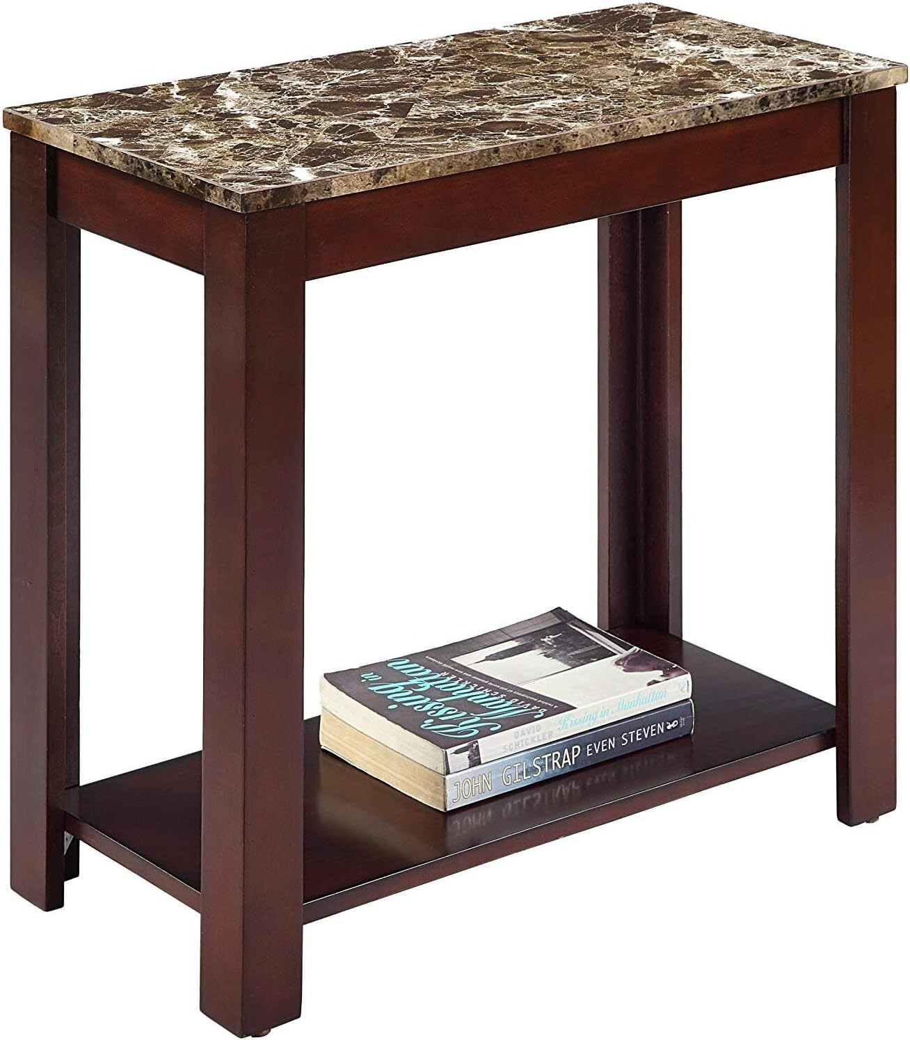 Crown Mark Side Table, 24 in x 12 in x 24 in, Brown | Amazon (US)