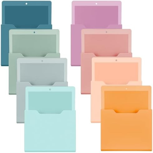 Gilprop 8 Pack Magnetic File Folder Holder for Whiteboard Classroom Storage | Amazon (US)