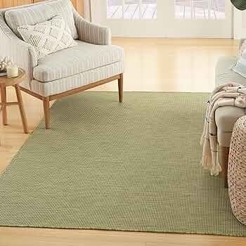 Nourison Positano Indoor/Outdoor Green 4' x 6' Area Rug, Easy Cleaning, Non Shedding, Bed Room, L... | Amazon (US)