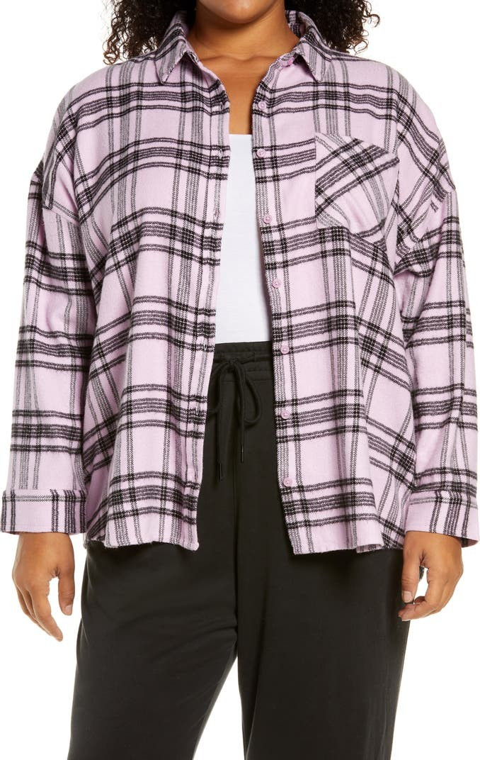 Boyfriend Plaid Flannel Button-Up Shirt | Nordstrom | Nordstrom