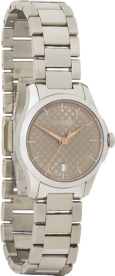 Amazon.com: Gucci, Pre-Loved Stainless Steel & Brown Timeless Automatic Watch, Brown : Luxury Sto... | Amazon (US)