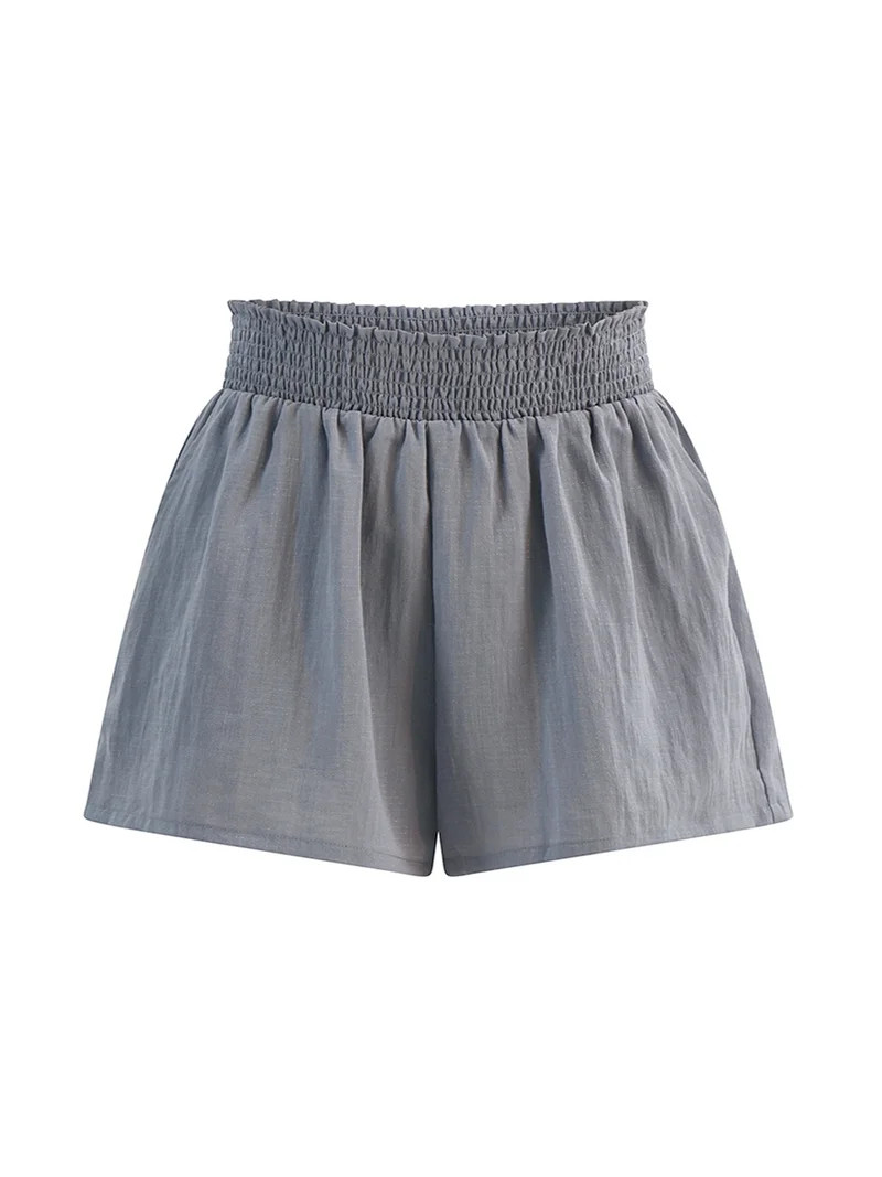 Time and Tru Women's and Women's Plus Shimmery Woven Shorts Coverup, Sizes XS-3X | Walmart (US)