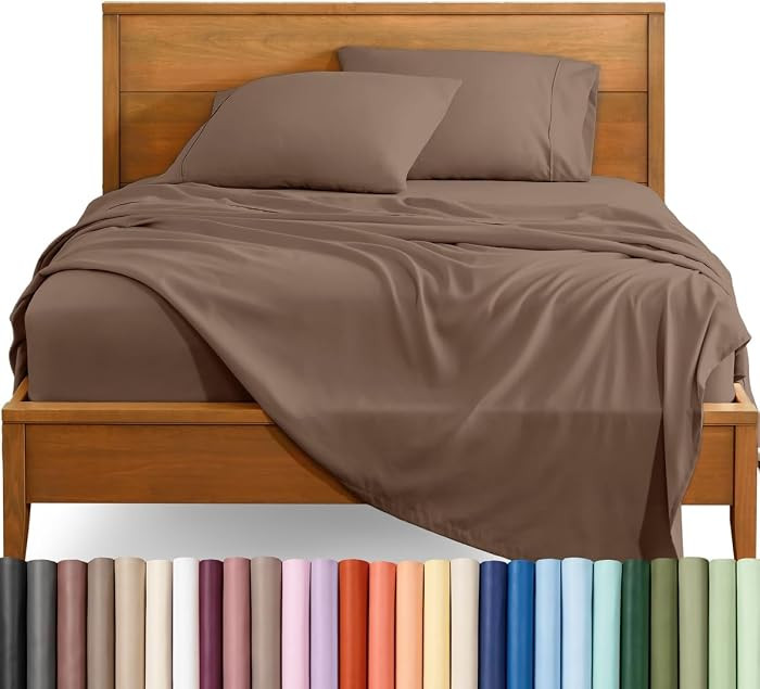 Bare Home King Sheet Set - 1800 Ultra-Soft (King, Taupe) | Amazon (US)