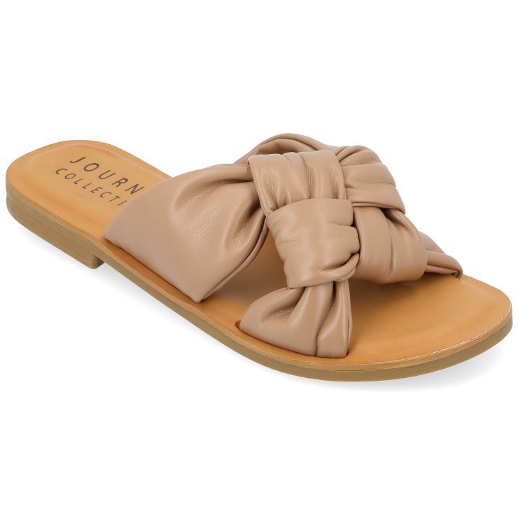Journee Collection Womens Kianna Tru Comfort Foam Slide Puffy Flat Sandal | Target