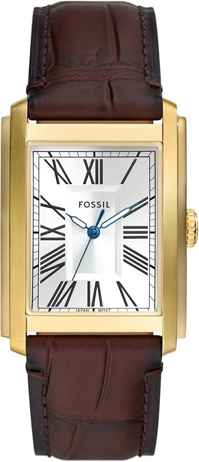 Fossil Men's Carraway Quartz Stainless Steel Three-Hand Watch | Amazon (US)