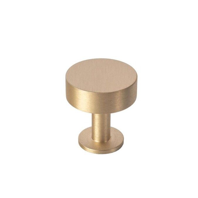 Lew's Hardware Disc 1.125-in Brass (Brushed) Cylindrical Transitional Cabinet Knob | Lowe's