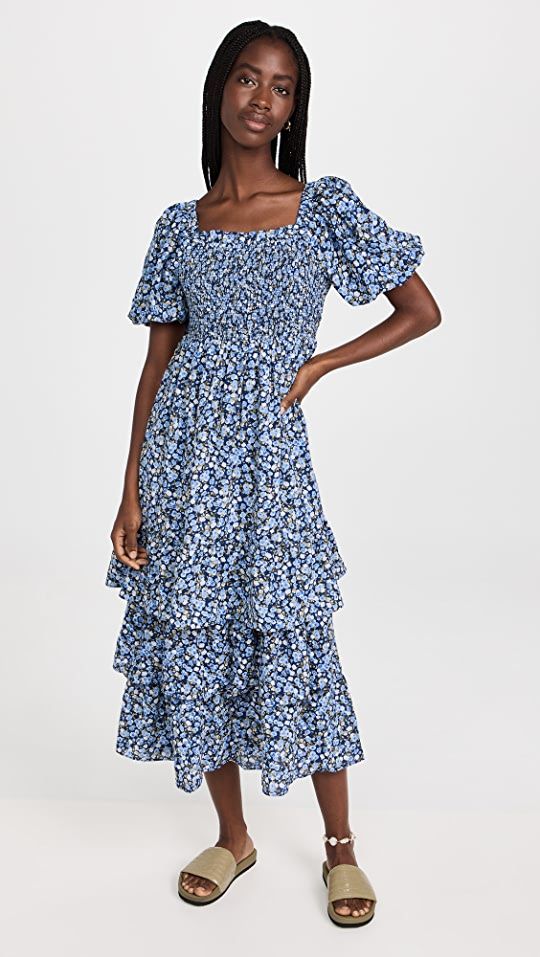 Textured Floral Printed Maxi Dress | Shopbop