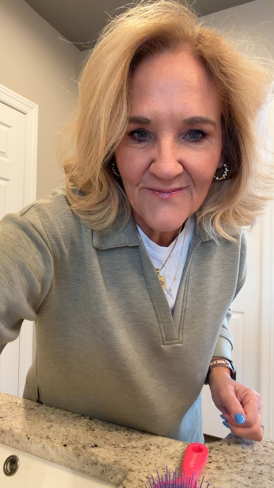 Spanx air essentials I love this new color. I’m wearing a medium in the polo top and a medium petite in the slim straight bottoms. It also comes in the wide black and a new fabric. That’s a ribbed air essentials.  
Allie & Bess 20% off code NANETTE20
The beauty products linked have been easy on my sensitive skin  

Spring loungewear, travel outfit spring cozy 

#LTKTravel #LTKOver40 #LTKdayinmylife #LTKgrwm #LTKOver40

#LTKgrwm #LTKOver40 #LTKBeauty