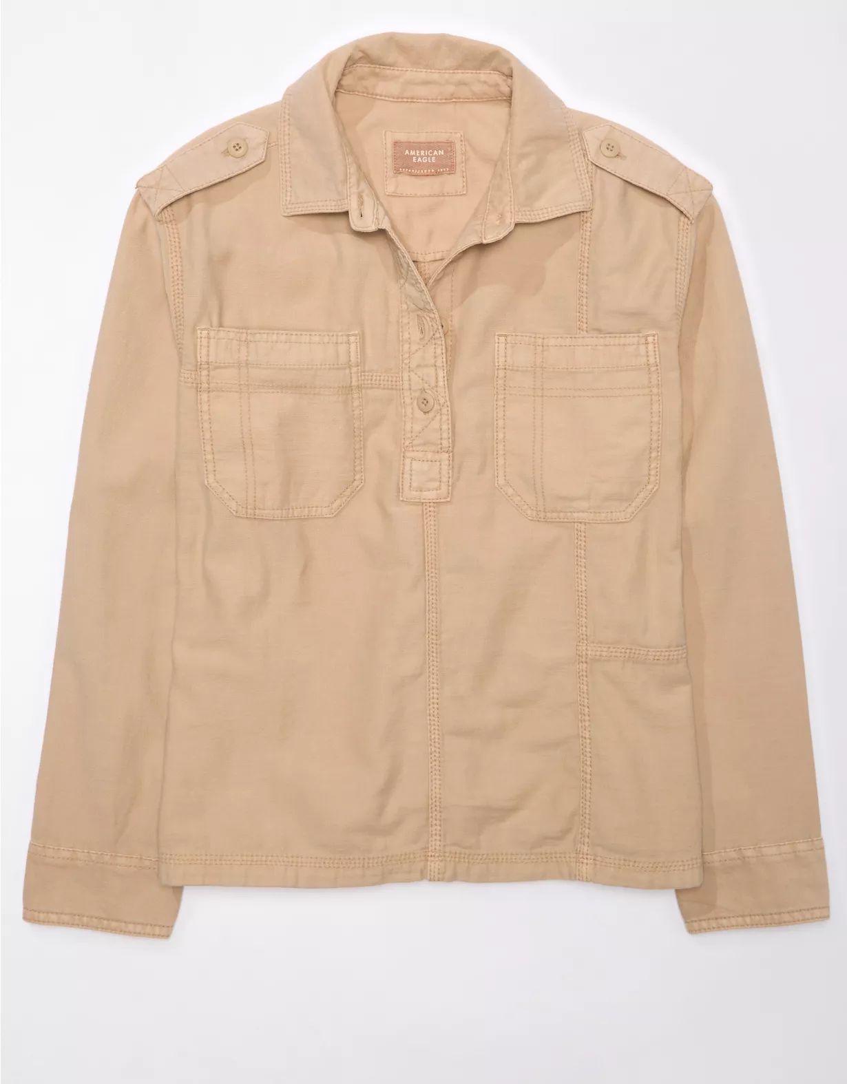 AE Oversized Military Shirt | American Eagle Outfitters (US & CA)