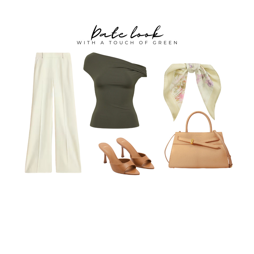 Cream pants, white pants, aritzia styles, veronica beard dash bag, femenine outfit, date outfit, elegant outfit, chic outfit  

 #LTKFindsUnder100