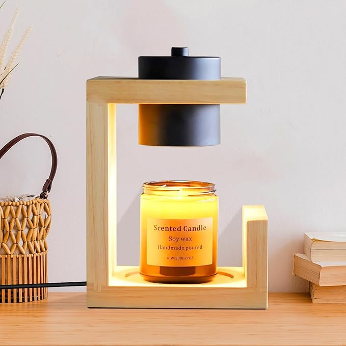 Candle Warmer Lamp,Electric Candle Lamp Warmer with Timer, Wooden Candle Melter Compatible with L... | Amazon (US)