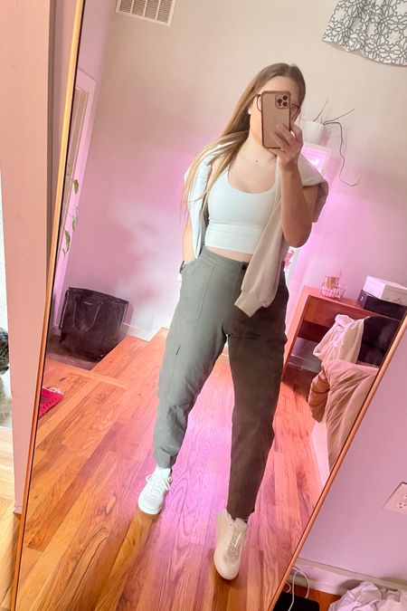 First day wearing my new lululemon Cityverse sneakers 👟 Made with vegan leather. 

Of course I paired them with my fav pant of the season: the lululemon Utilitech Cargo Pant. Today is an Army Green Day, but I also have this pant in Black, Espresso and Natural Ivory  

#LTKshoecrush #LTKfitness #LTKmidsize