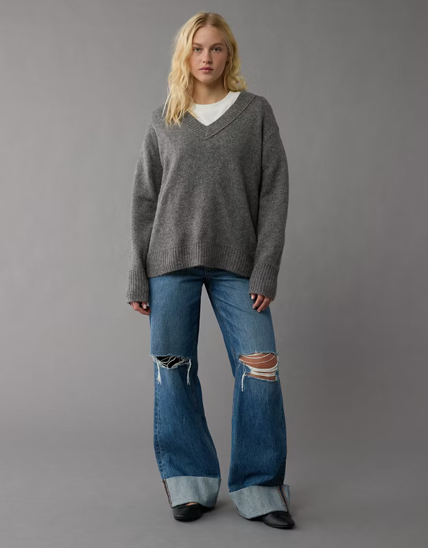 AE Whoa So Soft V-Neck Sweater | American Eagle Outfitters (US & CA)