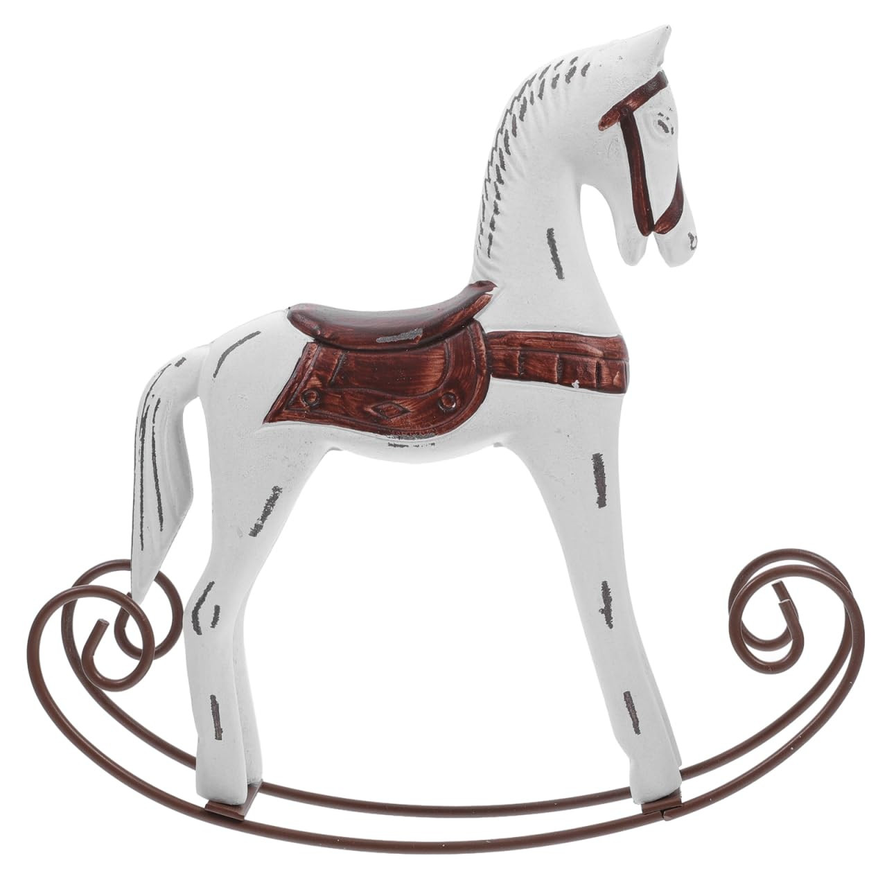 ARTIBETTER Home décor Bookshelf Statue Horse Rocker Woodsy Decor Vintage Decor Rocking Horse Scu... | Amazon (US)