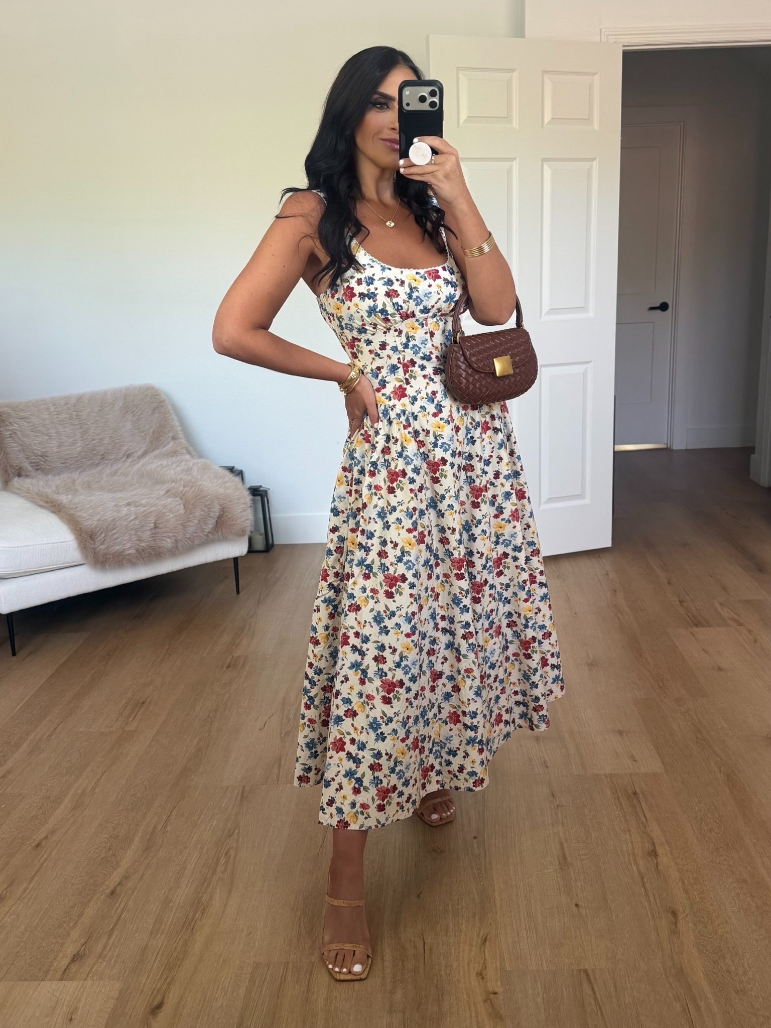 A&F Bra-Free Dylan Midi Dress wearing size small