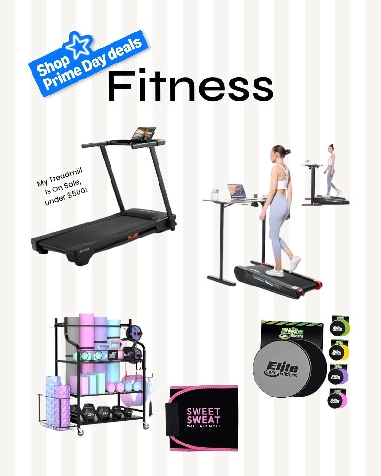 Fitness Prime Day deals! I purchased this treadmill last year after lots of research! I wanted a budget friendly treadmill that wasn’t cheaply made but also didn’t break the bank. 
Walking pad , home gym organization, exercise sliders, waist trimmer. Amazon finds

#LTKActive #LTKSaleAlert