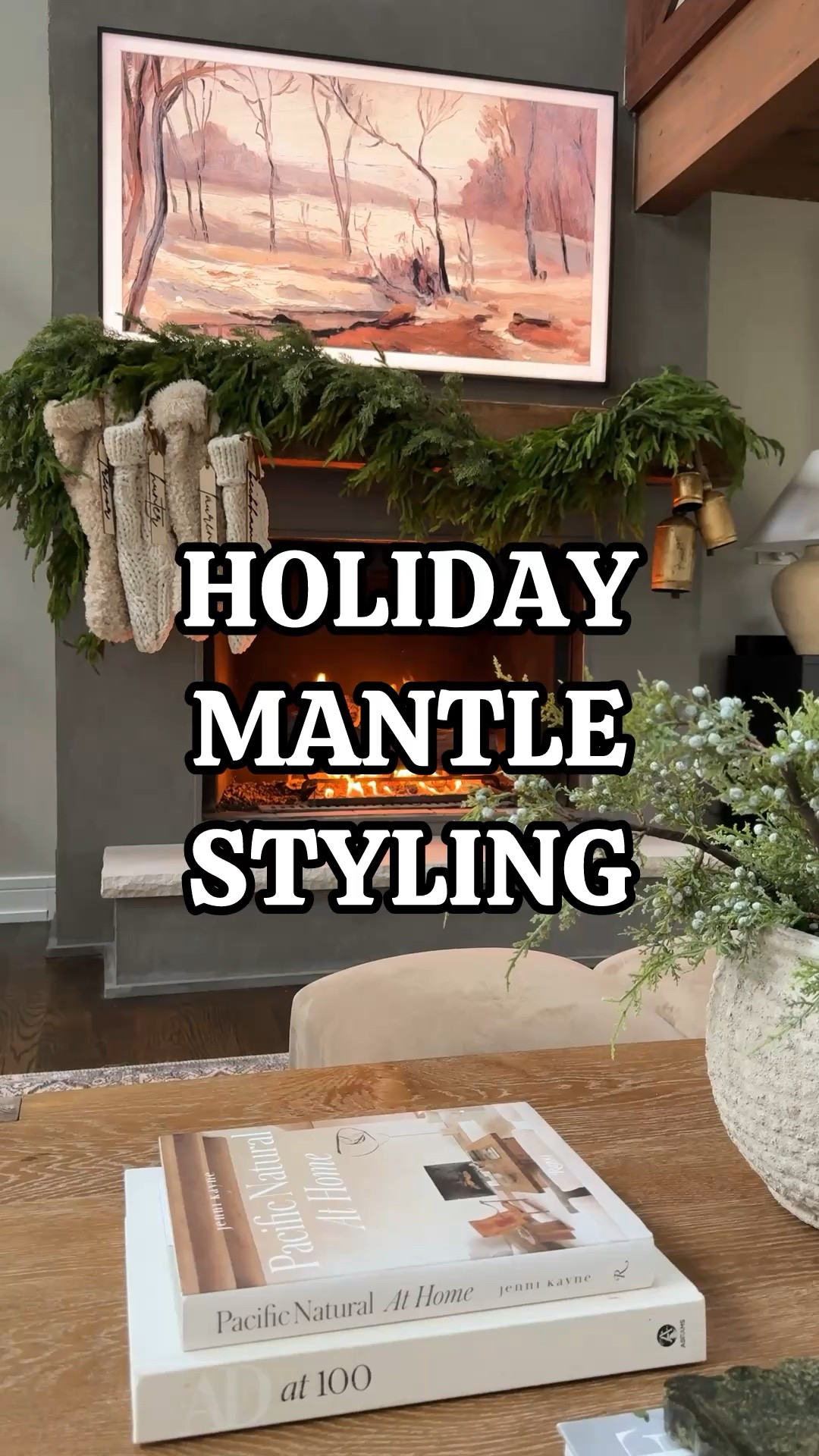 How I styled my mantle this holiday season 😍 I used:
- 4 Norfolk pine garlands
- 1  faux cedar garland
- 3-5 Norfolk pine stems #LTKVideo 

#LTKHoliday #LTKHome #LTKSeasonal