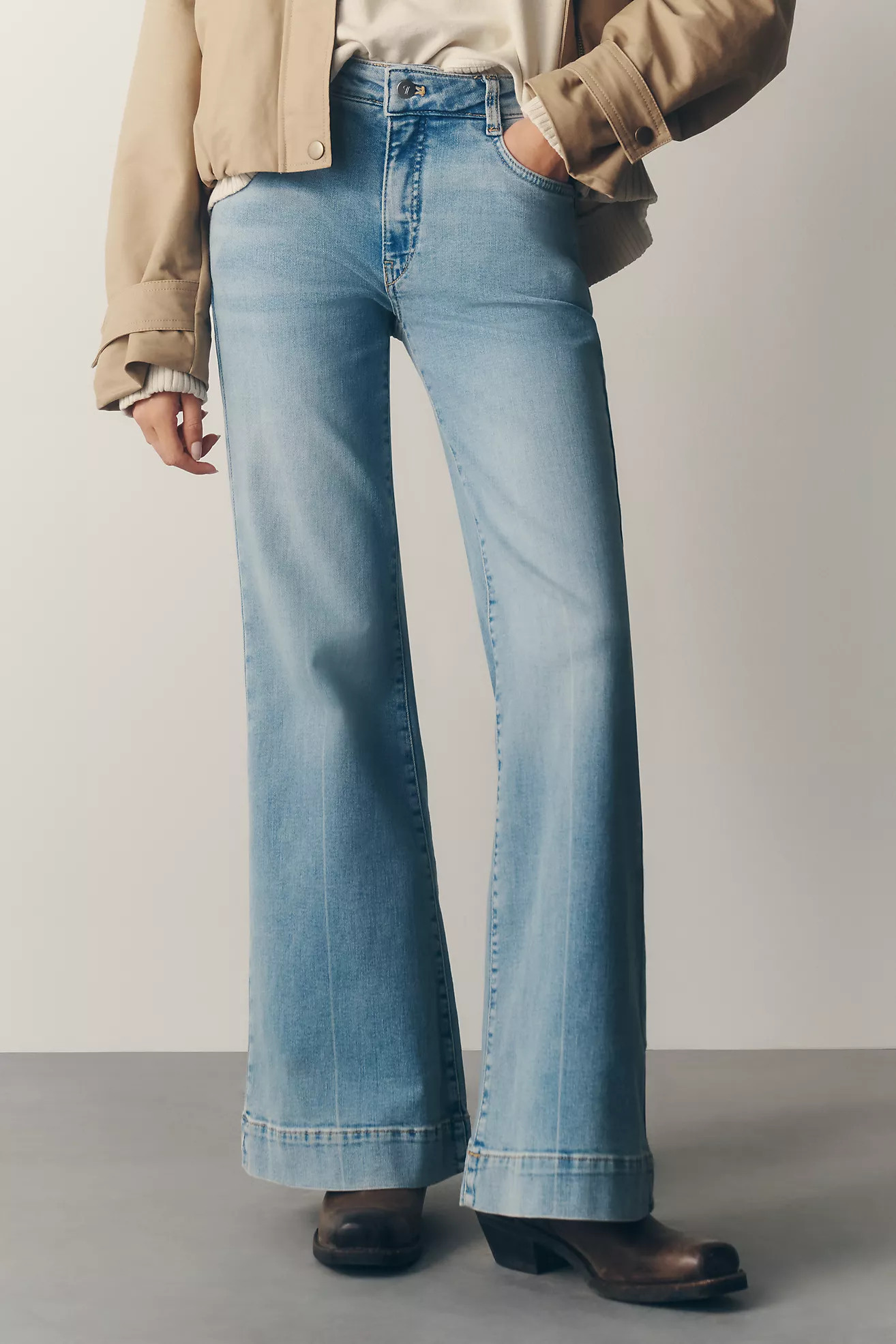 Pilcro Retro High-Rise Flare Jeans | Anthropologie (US)