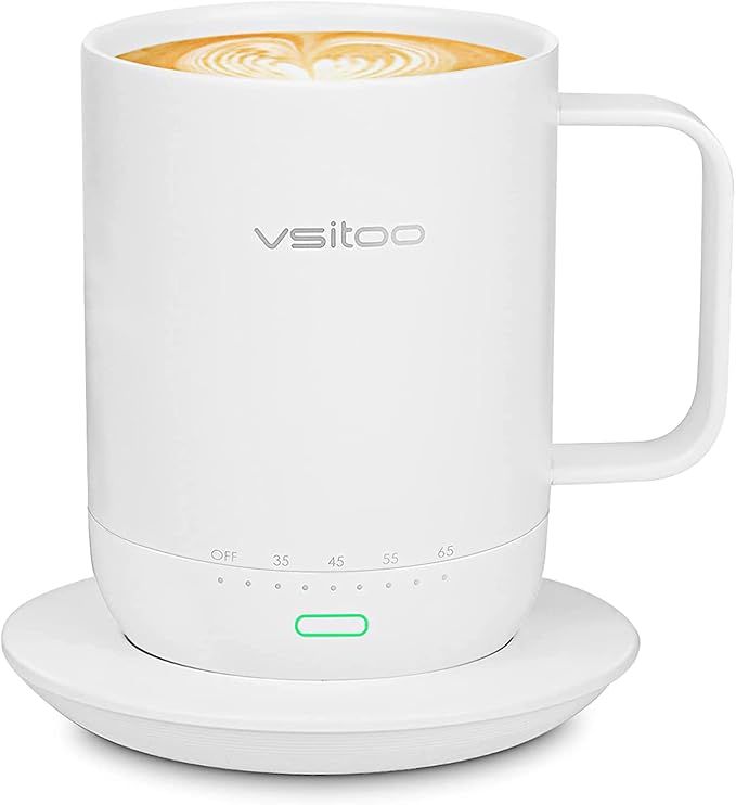 VSITOO S3pro Temperature Control Smart Mug 2 with Lid, Self Heating Coffee Mug 14 oz, 90 Min Batt... | Amazon (US)