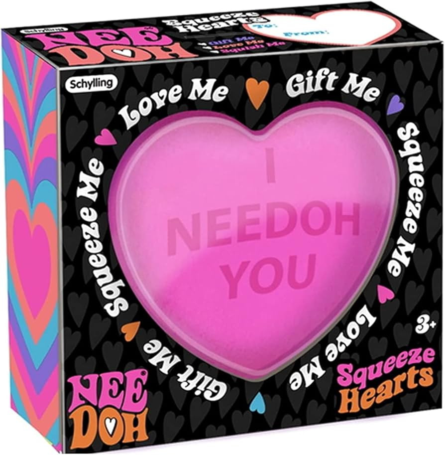 Schylling NeeDoh Squeeze Heart - Sensory Fidget Toy - Assorted Colors - Ages 3 to Adult (Pack of ... | Amazon (US)