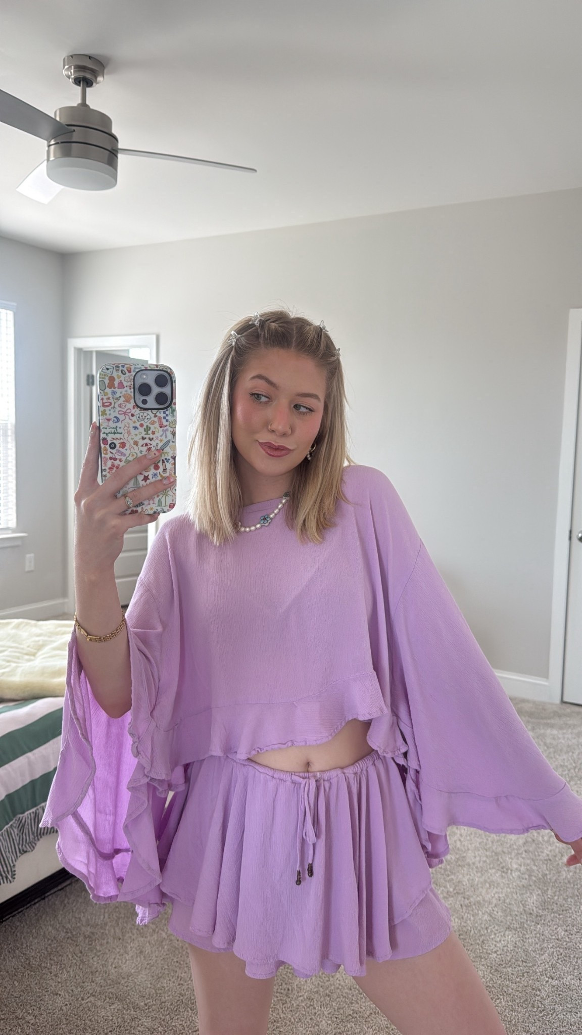 The cutest spring/summer matching set 🤭✨💜 

#LTKPetite #LTKgrwm #LTKootd