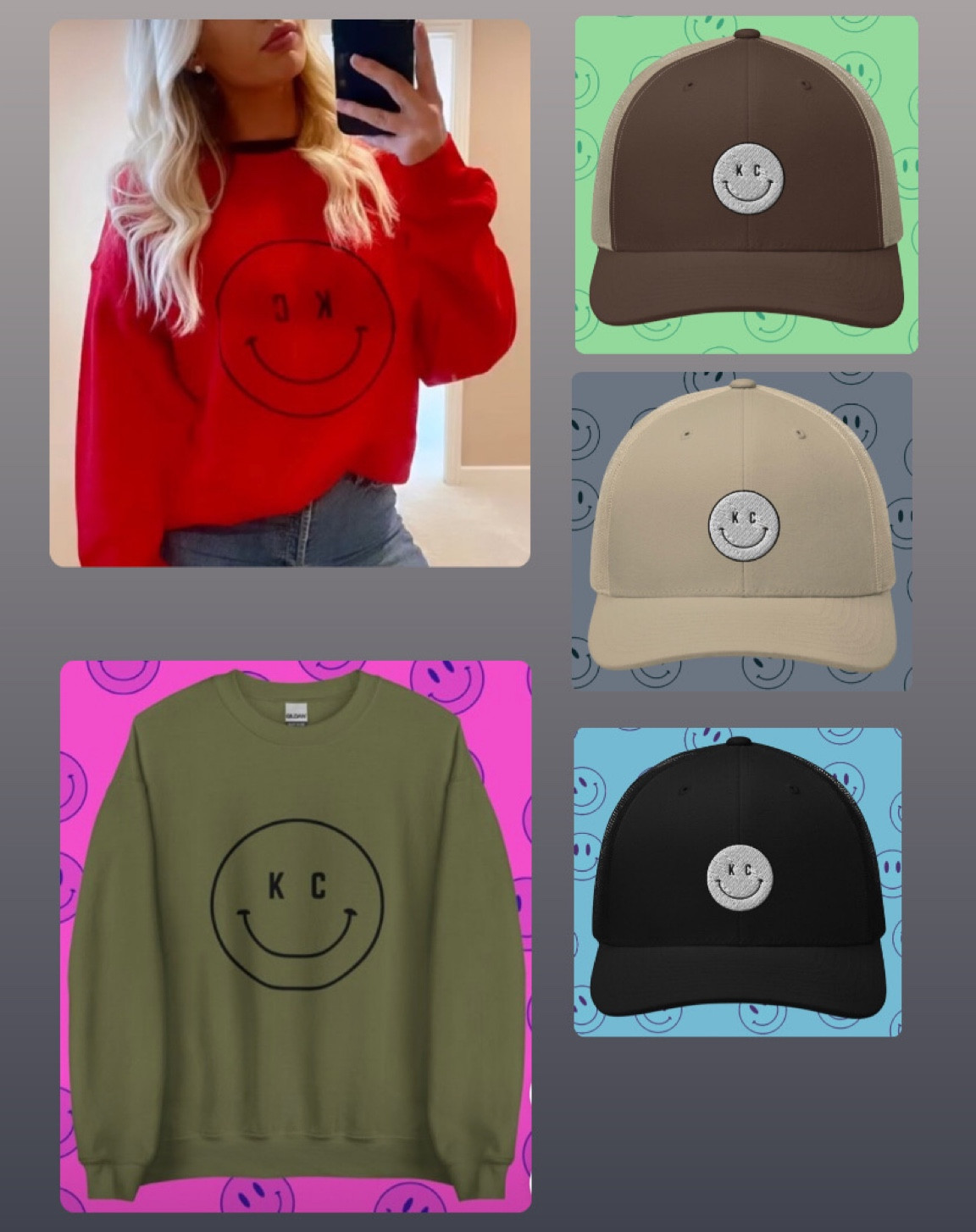 KC sweatshirt 
Smiley sweatshirt 
Smiley hat
Red Friday sweatshirt 
Kansas City 

#LTKstyletip #LTKunder100 #LTKunder50