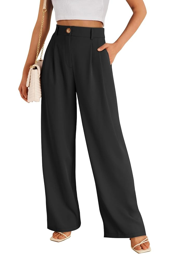 LILLUSORY Wide Leg Dress Pants Women's High Waisted Dressy Trousers | Amazon (US)