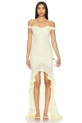MAJORELLE Chandra Gown in Butter Yellow from Revolve.com | Revolve Clothing (Global)