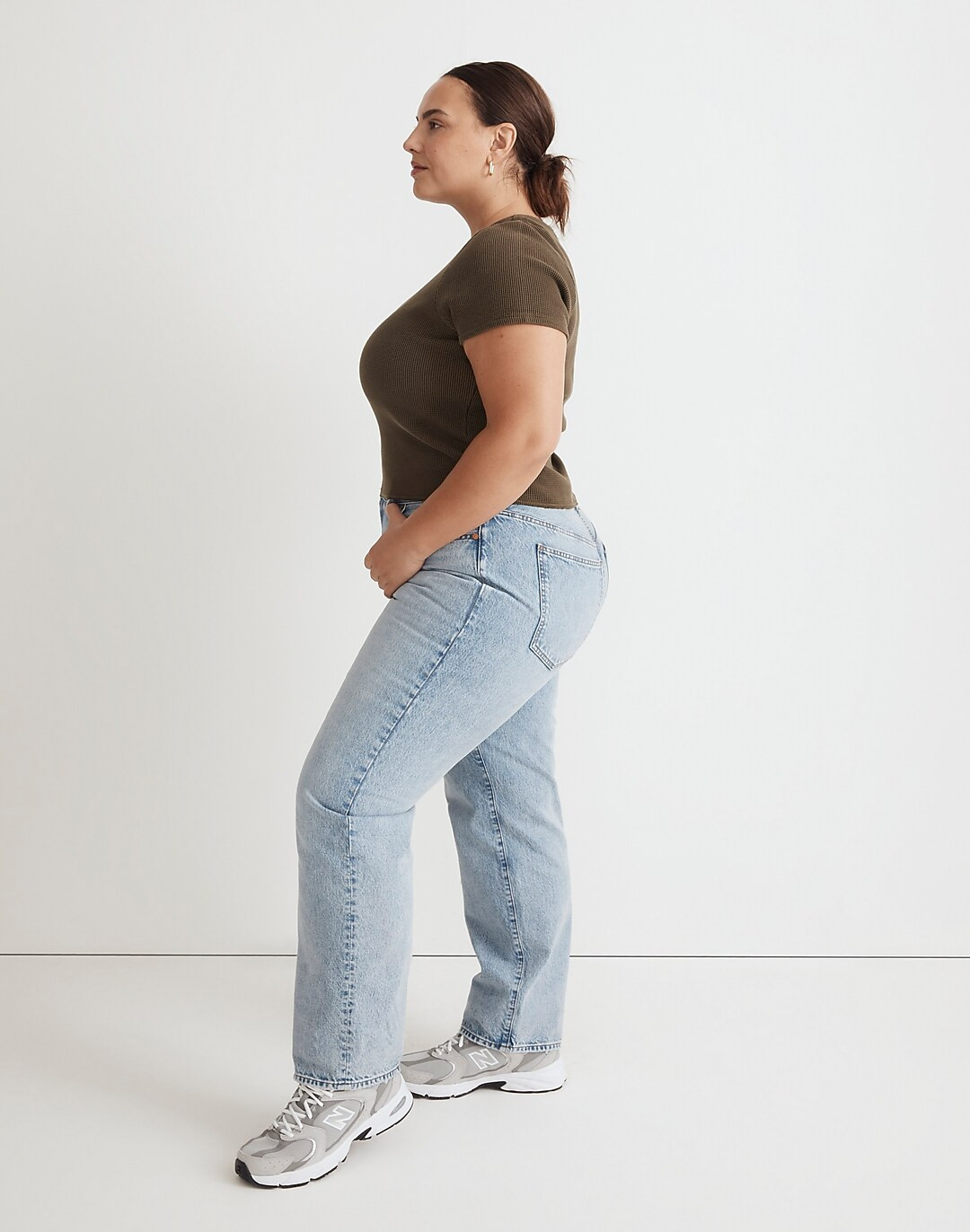 Plus Waffle Knit Crewneck Tee | Madewell