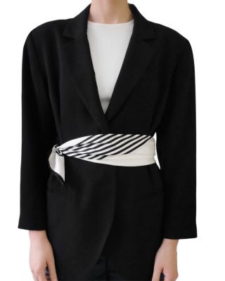Striped Cream Silk Scarf | Bloomingdale's (US)