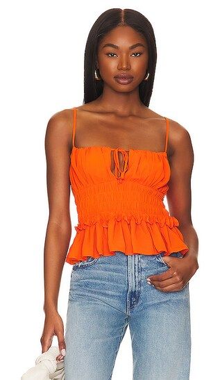 Lidiya Top in Orange | Revolve Clothing (Global)