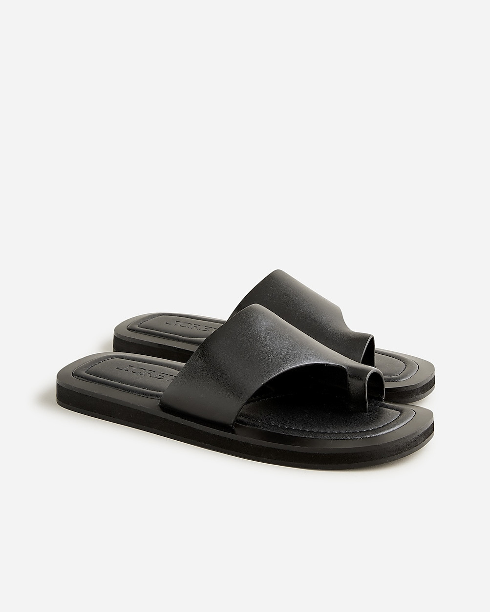 Toe-ring slide sandals in leather | J. Crew US
