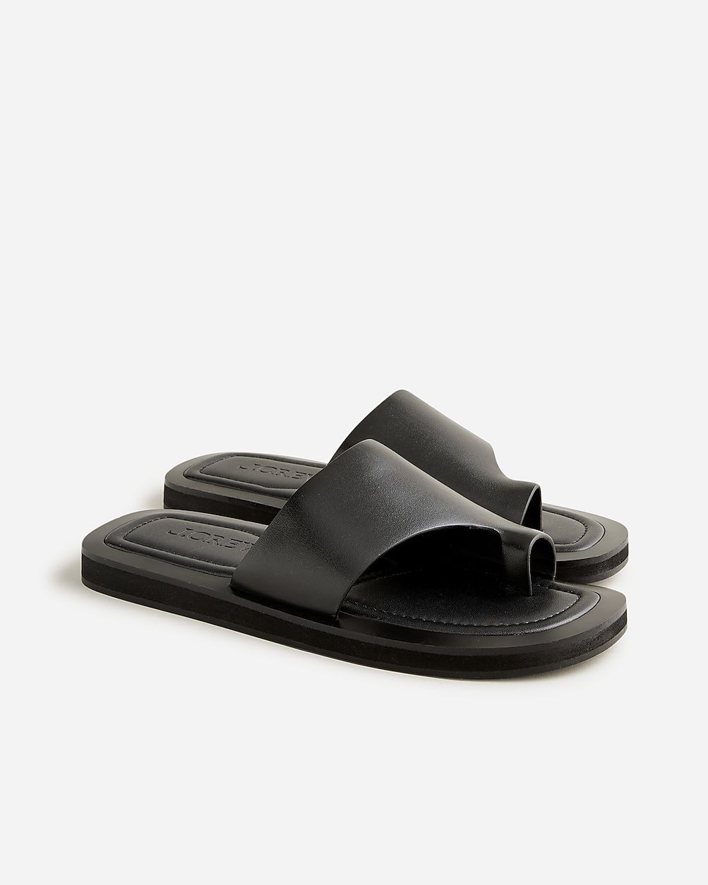 Toe-ring slide sandals in leather | J.Crew US